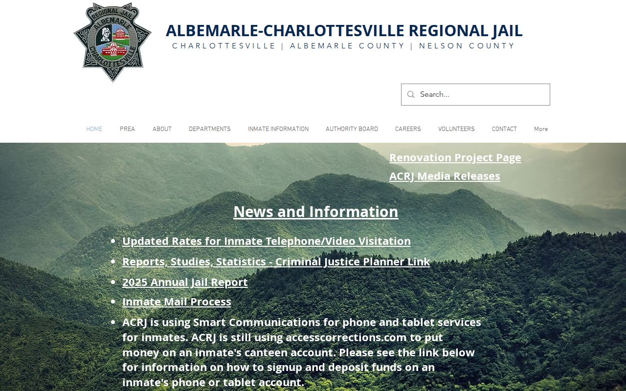 Albemarle-Charlottesville Regional Jail release facility serving Nelson County